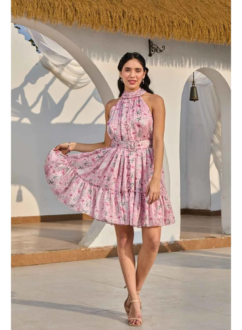 Luxe & Hardy فستان لوكس آند هاردي إيريس هالتر - لافندر