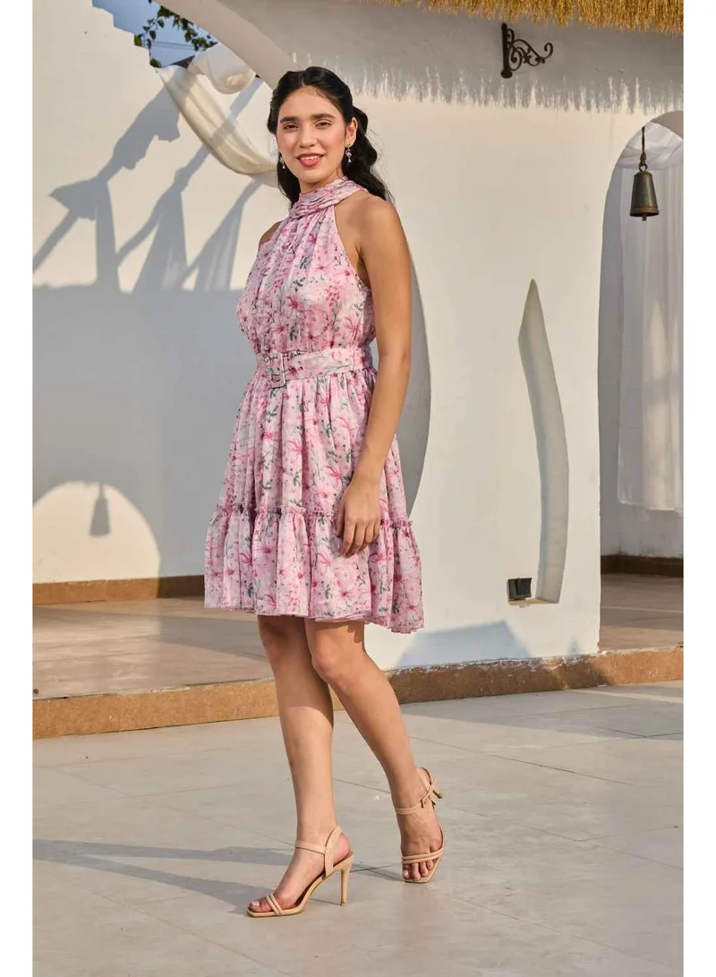 Luxe & Hardy فستان لوكس آند هاردي إيريس هالتر - لافندر