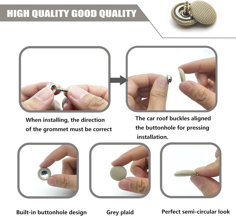 TEMI 60PCS Car Roof Headliner Repair Kit - Image 4