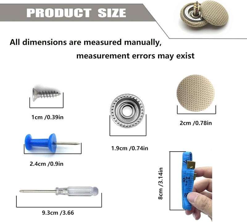 TEMI 60PCS Car Roof Headliner Repair Kit - Image 2