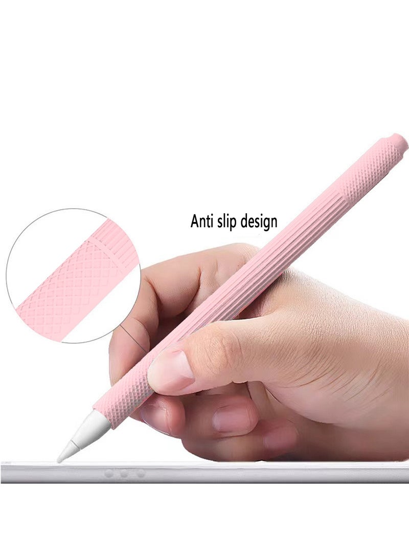 Slim Soft Silicone Pencil Sleeve Case, Anti Drop, Anti Loss, Anti Slip, Protective Grip Cover Skin with Cap Accessories Compatible with Apple Pencil 2nd Generation Only (Pink)  - Image 5