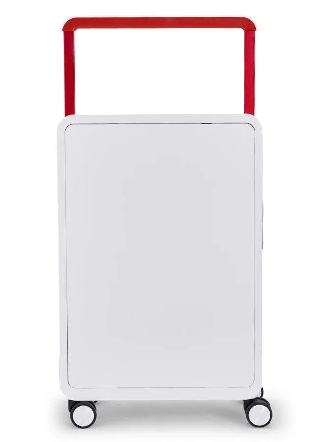 LIMRA Travel Bag From Limra It contains two compartments Made Of PC Luggage Trolley Size 24 inch Color White