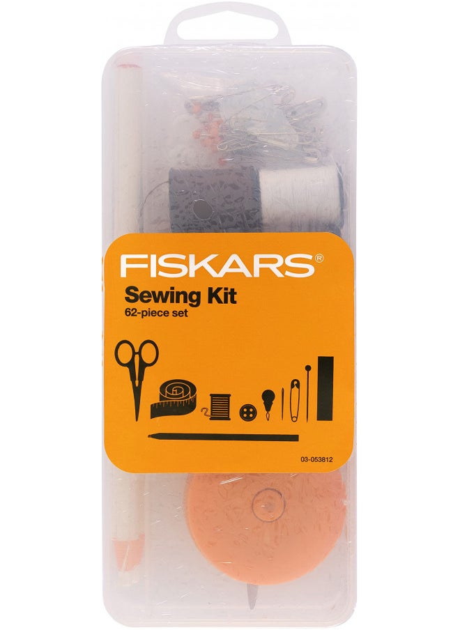 Fiskars Sewing Kit - 62-Piece Sewing Set with Case - Craft Supplies for Sewing - Clear - pzsku/Z847C6E5FF92622CDD15EZ/45/_/1732283873/e2aacfd0-97e5-4801-9222-1de118c9721d