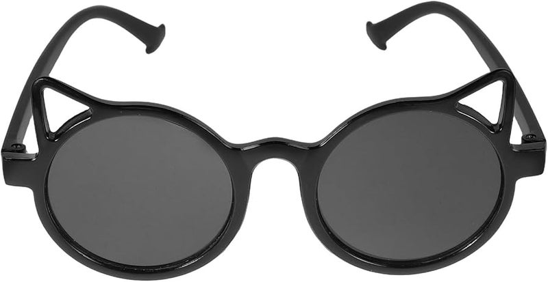 Black UV Protection Cat Ear Sunglasses for Boys Cute Stylish Outdoor Play Travel - Image 1