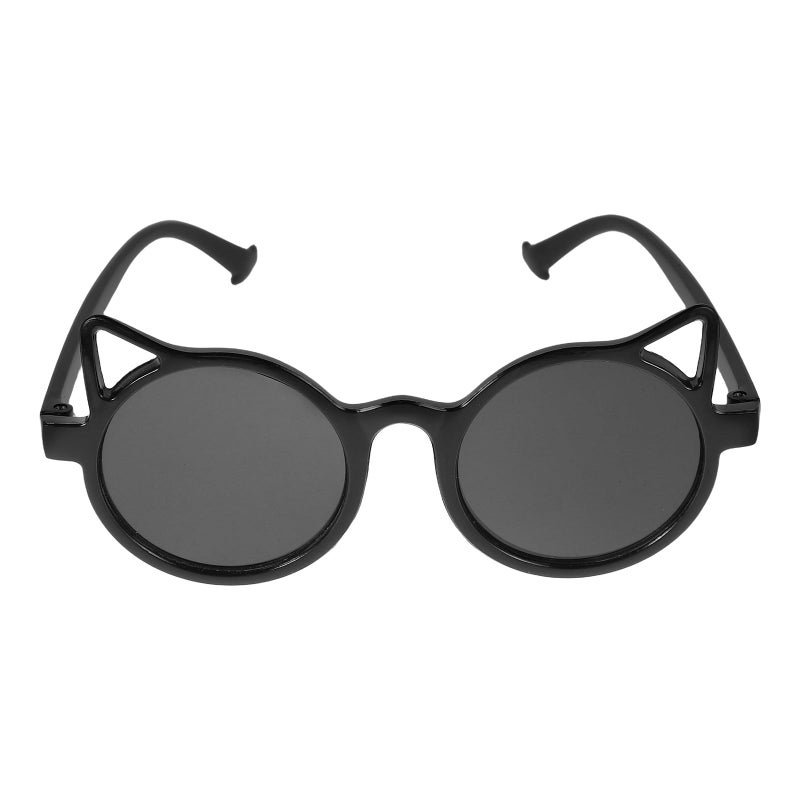 Black UV Protection Cat Ear Sunglasses for Boys Cute Stylish Outdoor Play Travel - Image 2
