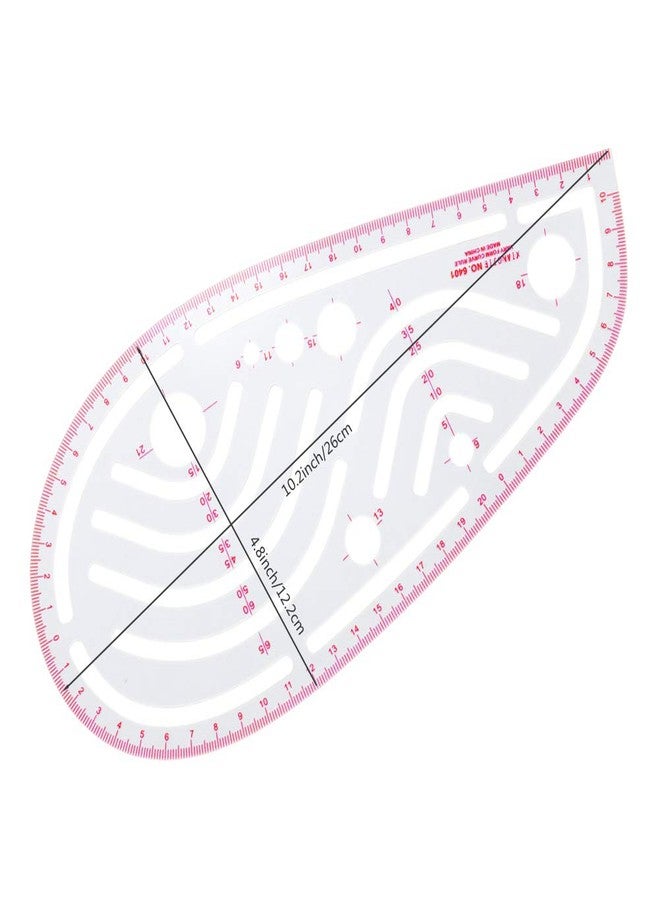 NEWMAY 6 Stlye Sew French Curve Ruler Metric Shaped Plastic Sewing Tools Measure Ruler for Sewing Pattern Making Design DIY Dress Clothing, Bendable Drawing Template Perfect for Designers and Tailors - Image 2
