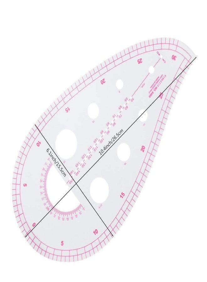 NEWMAY 6 Stlye Sew French Curve Ruler Metric Shaped Plastic Sewing Tools Measure Ruler for Sewing Pattern Making Design DIY Dress Clothing, Bendable Drawing Template Perfect for Designers and Tailors - Image 4