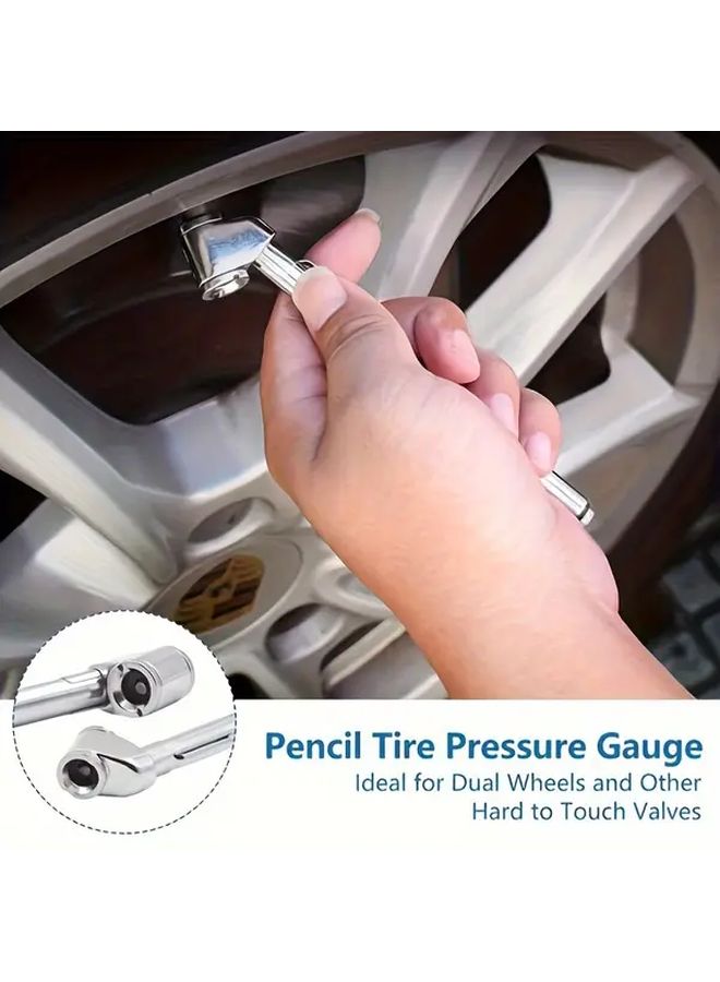 Heavy Duty Pressure Rod Universal Manual Tire Gauge For Cars Motorcycles Bicycles - Image 4