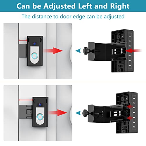 KIMILAR 2024 Upgrade Anti-Theft Video Doorbell Mount, Not Block Doorbell Motion Sensor, Adjustable No-Drill Mounting Bracket Wedge Holder Accessories for Home Rentals Office, Not for Security Door - Image 5