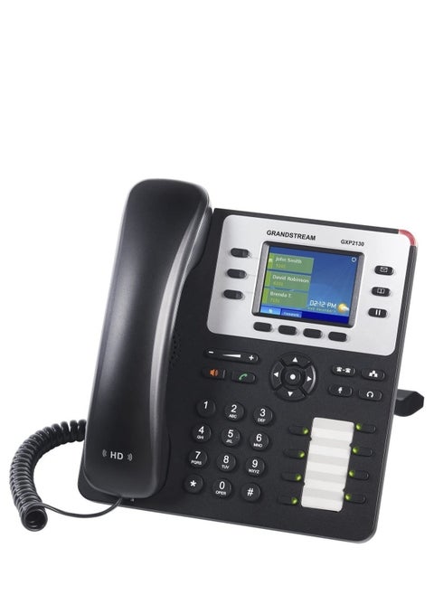 GXP2130 A flexible Enterprise IP Phone 3 lines, 3 SIP accounts and 4-way voice conferencing, 2.8 inch color-screen LCD, Gigabit, Power Over Ethernet, HD Audio, Bluetooth, Encryption Security