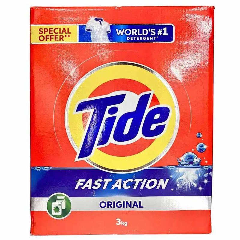 Tide Fast Action Laundry Detergent Powder Original Scented- 3kg - Image 1