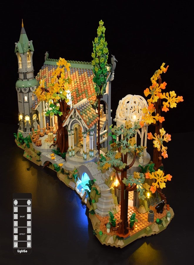 LightGo LED Lighting Kit Designed for The Lord of The Rings Rivendell Compatible with Lego 10316 Building Set - Not Include Model (Remote Version) - Image 1