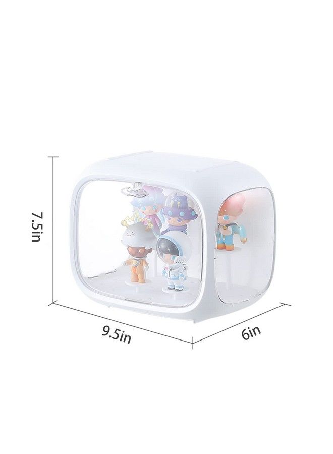 WMM علبة عرض للشخصيات مع حامل عرض قابل للتعديل وضوء، صندوق عرض أكريليك شفاف مع باب مقاوم للغبار والرطوبة ومناسب لمجسمات ليغو المتحركة من بوب مارت - Image 5