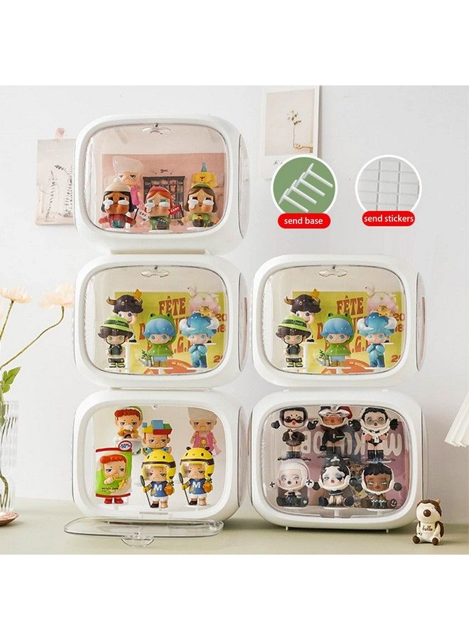 WMM علبة عرض للشخصيات مع حامل عرض قابل للتعديل وضوء، صندوق عرض أكريليك شفاف مع باب مقاوم للغبار والرطوبة ومناسب لمجسمات ليغو المتحركة من بوب مارت - Image 4