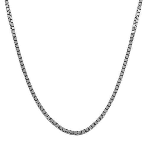 Kooljewelry قلادة سلسلة صندوقية من الفضة الإسترليني Kooljewelry (1.2 مم، 16 بوصة) - Image 1