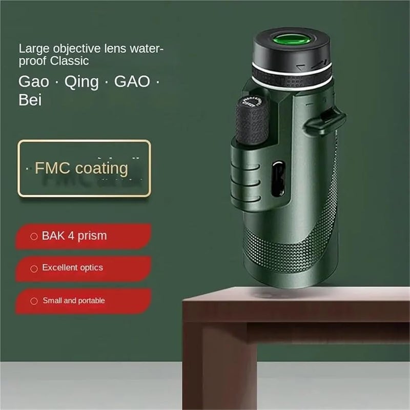 HD Military Green Compact Portable Single Tube Telescope Day and Night Dual Purpose - Image 4