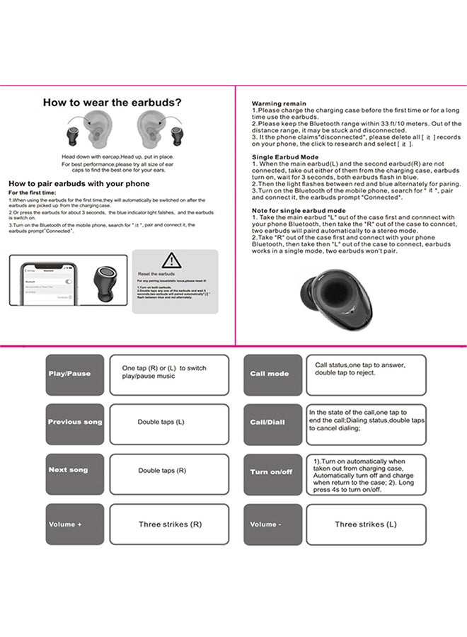 Breathing Light Bluetooth Headset With Charging Case Multicolour - Image 3