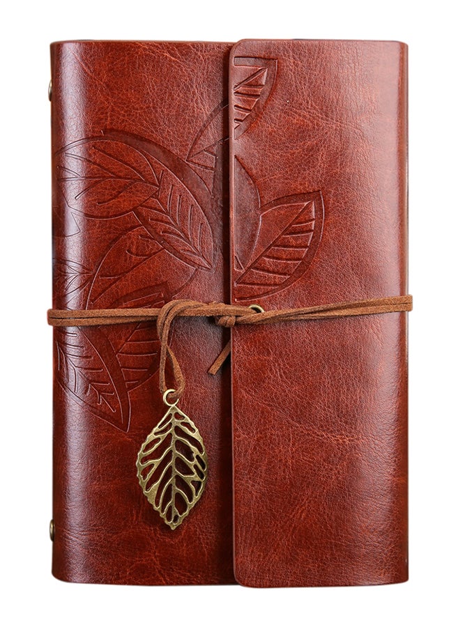 Creative Retro Autumn Leaves Travel Diary Notebook Brown
