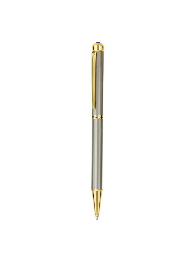 pierre cardin Jewel Titanium Premium Ball Pen With Twist Mechanism | Crystal Studded Stone On Top | Ideal For Christmas, New Year & Corporate Gifting - Image 2
