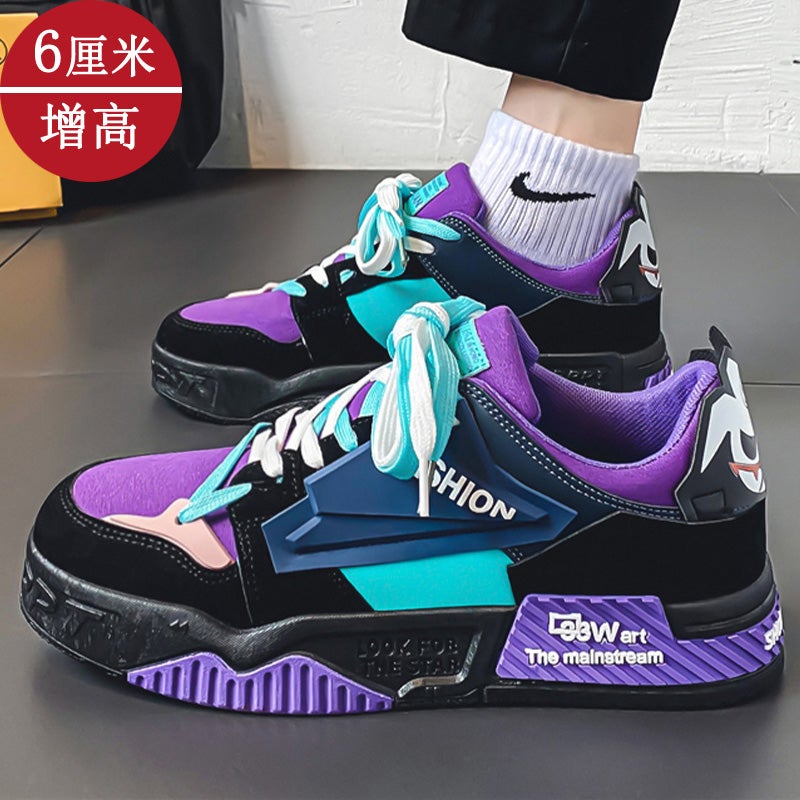 Mens Shoes 2023 New Winter Fashionable Breathable Casual Sneakers Mens Canvas Sports Daddy Fashionable Shoes Autumn Welfare: beige - Image 5