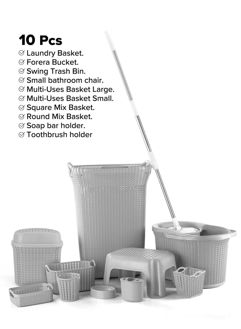 الهلال طقم  اكسسوارات للحمام  10 قطع ترت - Image 2