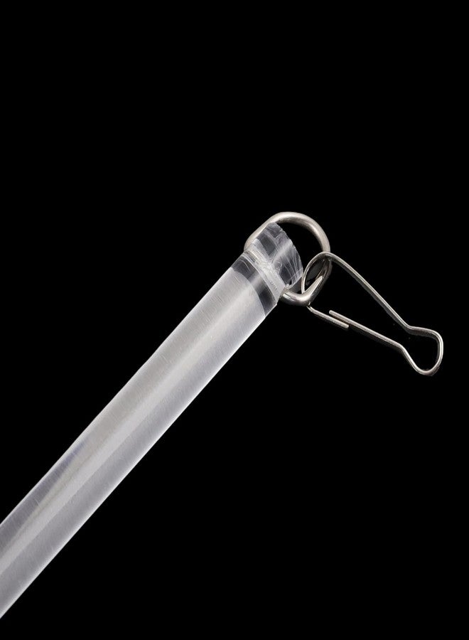 Nicerity 3Pcs Clear Acrylic Drapery Wand 12 Inches Invisible & Sturdy Curtain Pull Rod Ideal for High Hanging Drapes & Heavy Curtains in Homes & Offices - Image 5