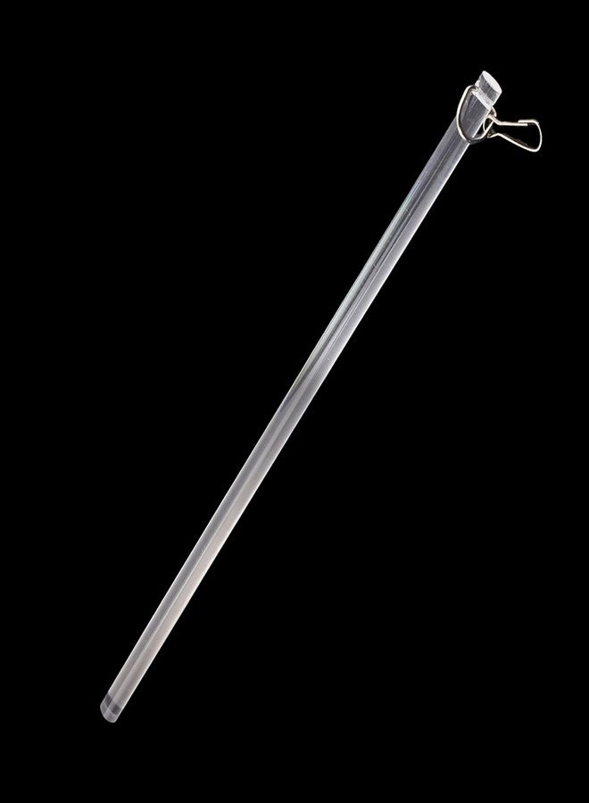 Nicerity 3Pcs Clear Acrylic Drapery Wand 12 Inches Invisible & Sturdy Curtain Pull Rod Ideal for High Hanging Drapes & Heavy Curtains in Homes & Offices - Image 3