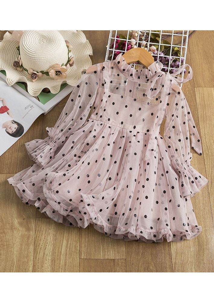 فستان فتاة Cute Dot Fashion متعدد الألوان - Image 1