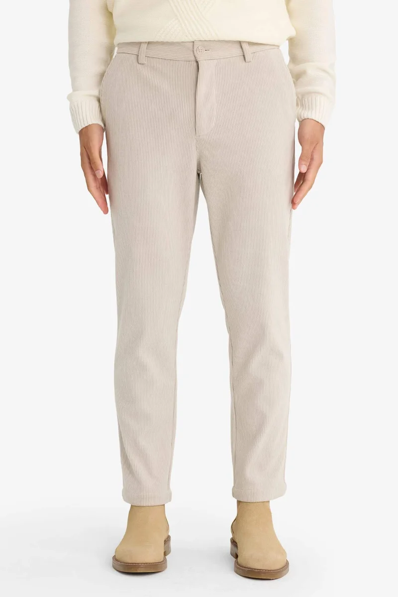 Defacto  Regular Fit Straight Leg Chino Pants for Men | Best Price UAE