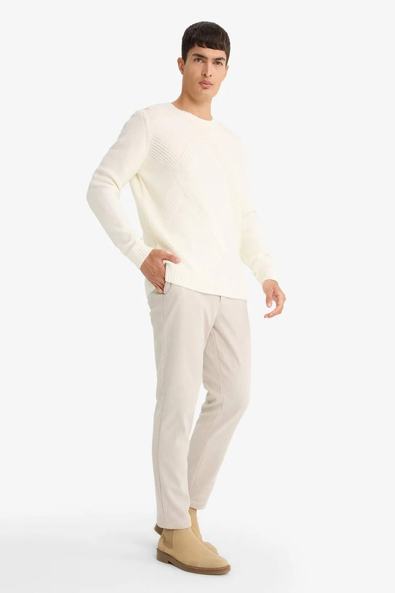 Defacto  Regular Fit Straight Leg Chino Pants for Men | Best Price UAE