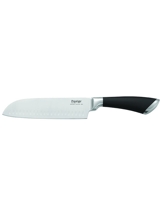 Prestige Deko 6.5'' (17.5 Cm) Santoku Knife | Rust Free Stainless Steel Blade - Pr57541 Silver - Image 1