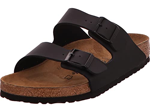 BIRKENSTOCK صندل بيركنستوك يونيكس أريزونا، جلد أسود مزيت، 40 م EU - Image 1
