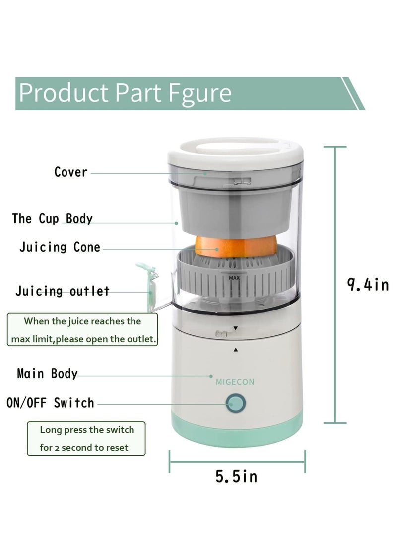ELTRAZONE Electric Citrus Juicer,Orange Juice Squeezer with Powerful Motor and USB Charging Cable,Juicer Extractor,Lime Juicer - Image 2