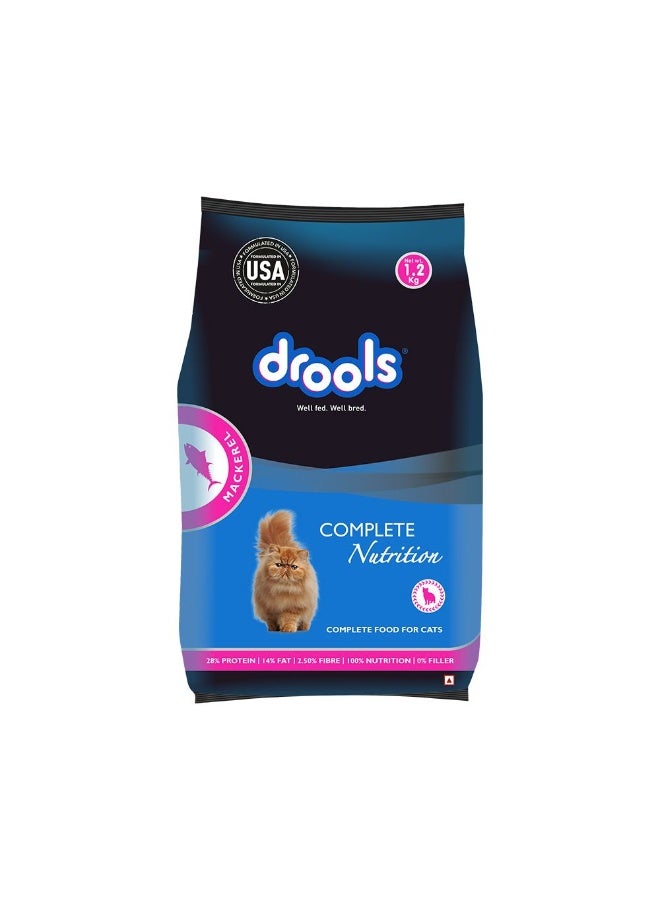 Drools Adult(+1 year) Dry Cat Food Mackerel Flavour 1.2 kg