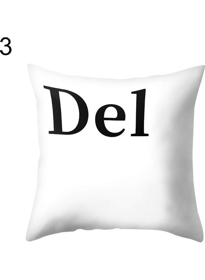NIBEMINENT Printed Pillow Cushion Cover White 14x11x2cm - Image 1