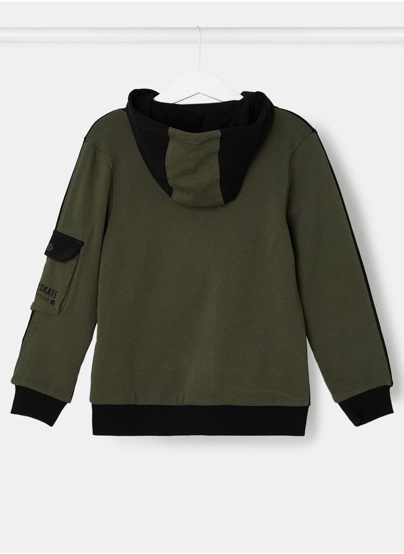 NAME IT - Kids Color Block Zip Through Hoodie - Image 1