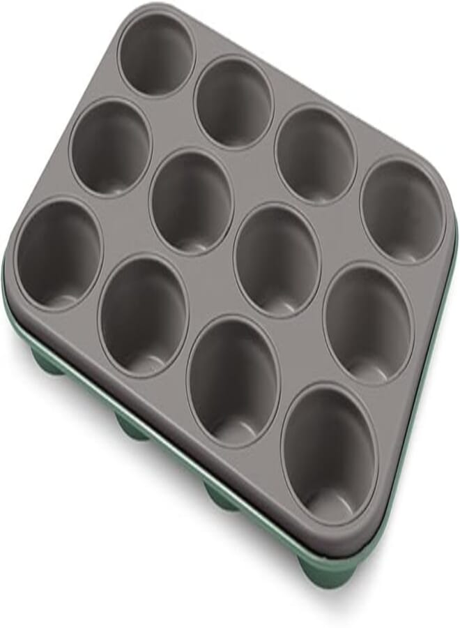 Guardini muffin and cupcake mold, 12 cups - green