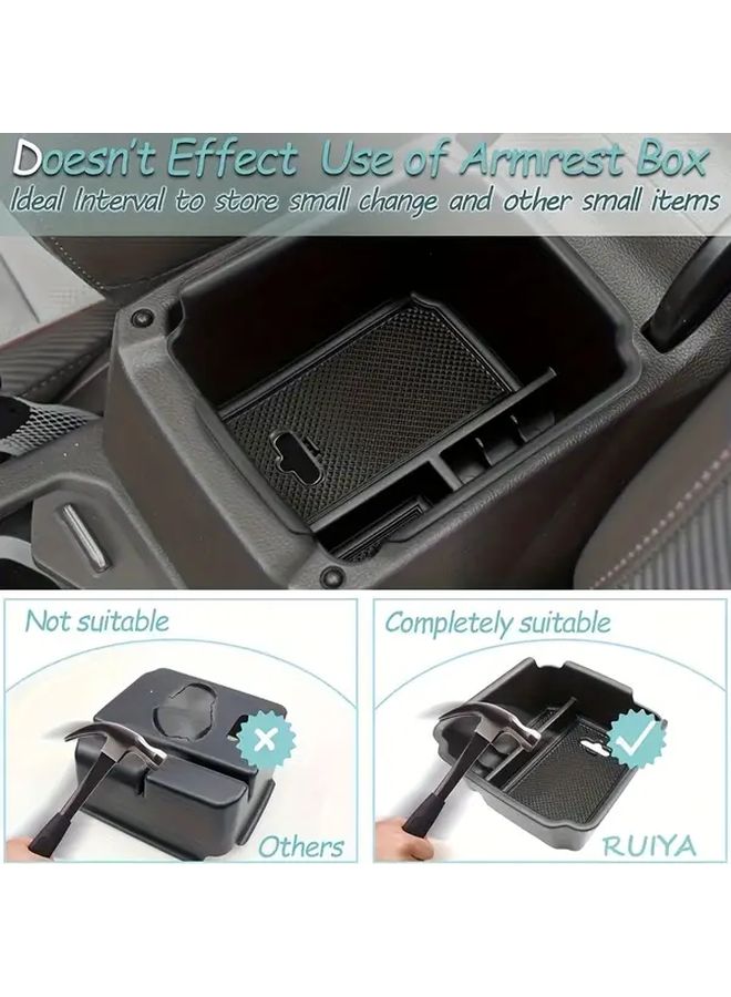 Black Storage Box For 2018-2024 Tiguan And Taos Durable ABS Container Designed For Comfortline S Se Sel And R-Line Models - Image 4
