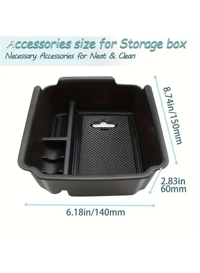 Black Storage Box For 2018-2024 Tiguan And Taos Durable ABS Container Designed For Comfortline S Se Sel And R-Line Models - Image 2