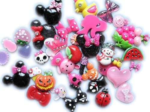 YYCRAFT Bulk Lot 100pcs Resin Flatback Craft Embellishment Scrapbooking Slime Charm DIY Hair Bow CenterMix - Image 1