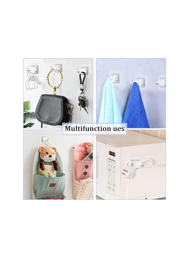 erorex No Drill Curtain Rod Brackets No Drilling Self Adhesive Curtain Rod Holder Hooks Nail Free Adjustable Curtain Rod Hooks Curtain Hangers for Bathroom Kitchen Home Bathroom and Hotel (Transparent)  - Image 4