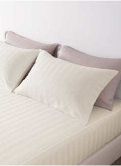 Master Home Textile King Microfiber Sheet Set, King Size 3 Pieces, Hotel Stripes design  - Image 3