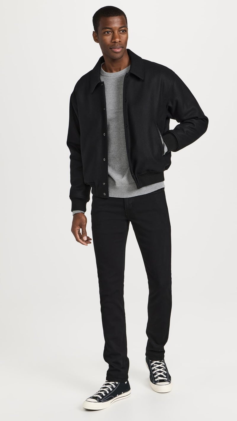 PAIGE Men's Lennox Transcend Slim Jeans, Black Shadow, 32 - Image 5