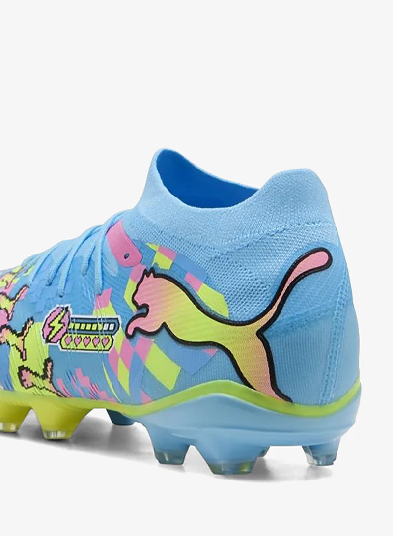 Puma PUMA White-Blue Glimmer-Pink Glimmer-Yellow Alert FUTURE 9 MATCH ADVANCED LEVEL FG/AG Football Boots Unisex  | Best Price UAE