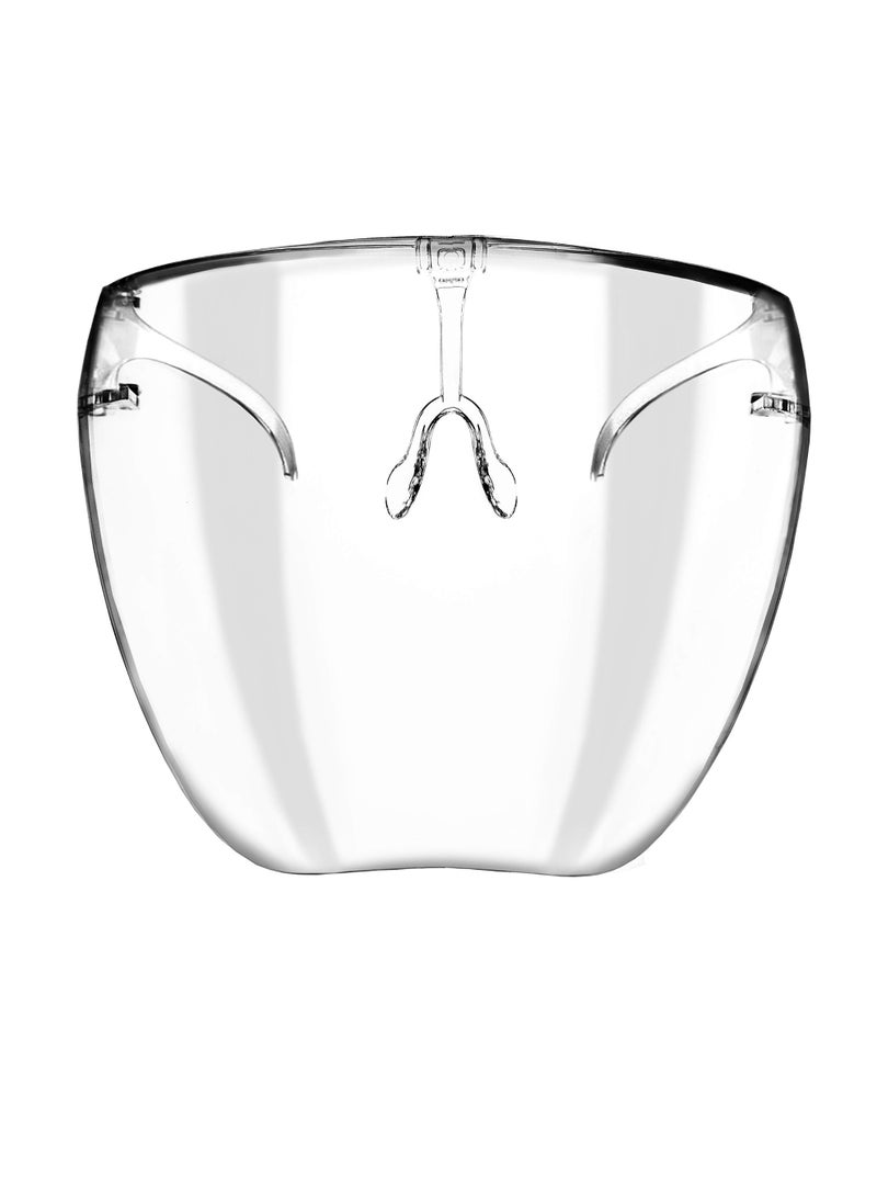 YelaJoy Protective Face Shield Full Cover Visor Glasses/Sunglasses (Anti-Fog/Blue Light Filter) (Clear/Clear) Single - Image 1