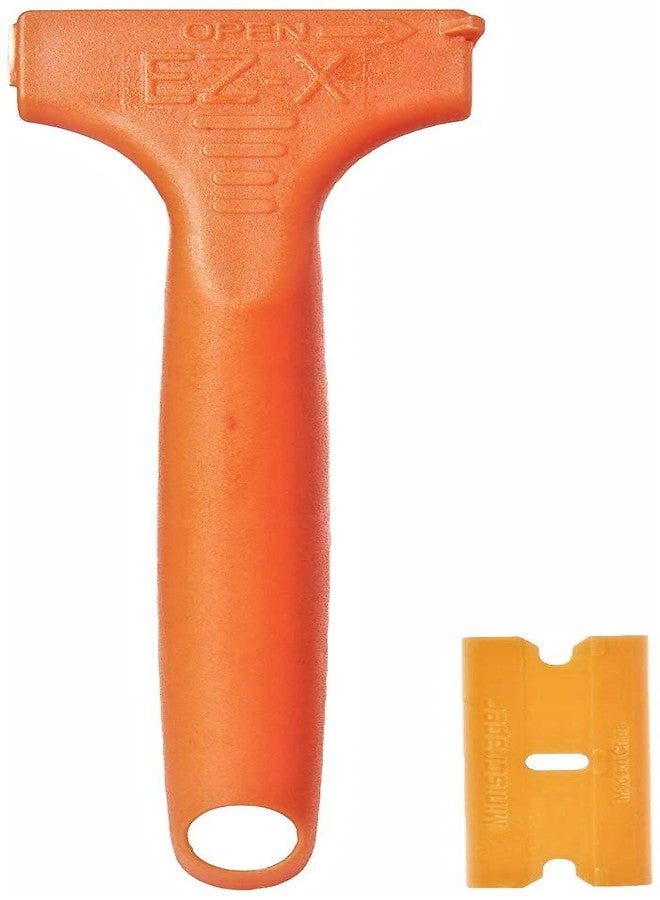 ميني سكريبر شفرات حلاقة بلاستيكية مزدوجة الحواف من MINISCRAPER، ١٠ شفرات، ومكشطة حلاقة EZ X. براءة اختراع قيد الانتظار. - Image 2