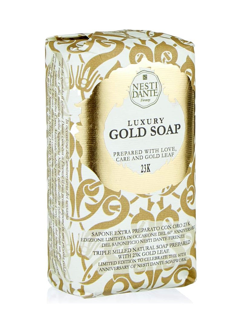 Luxury Gold Natural Soap Bar 250g | Triple Milled Gold Leaf Soap | Vegan & Luxurious Botanical Cleansing