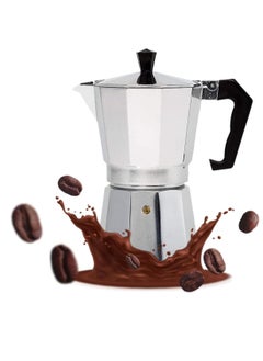 Generic 3-Cup Countertop Espresso Percolator Silver/Black  - Image 1