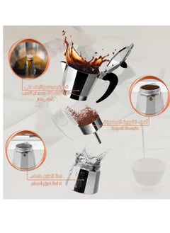 Generic 3-Cup Countertop Espresso Percolator Silver/Black  - Image 4
