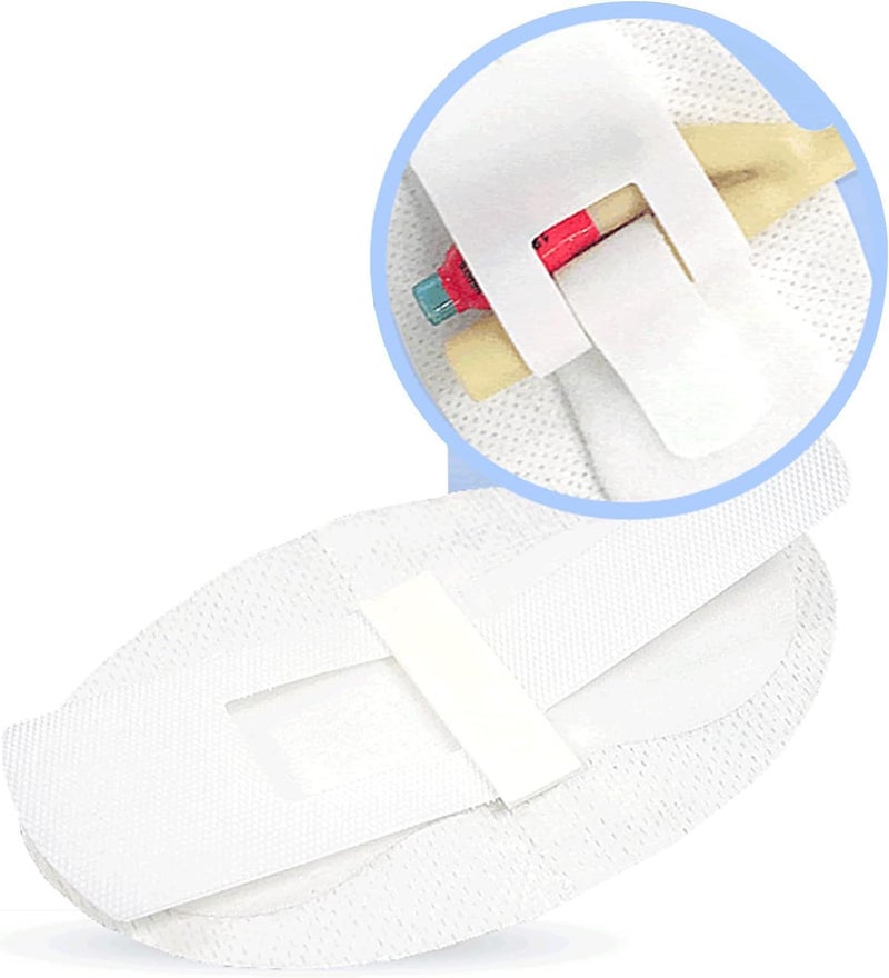 QCWN Foley Catheter Stabilization Device 5 Pack Catheter Tube Holder Leg Sticker for Urinary Drainage Feeding Tubes Breathable Non-Woven Adhesive Catheter Securement Device Accessories (White) - Image 2